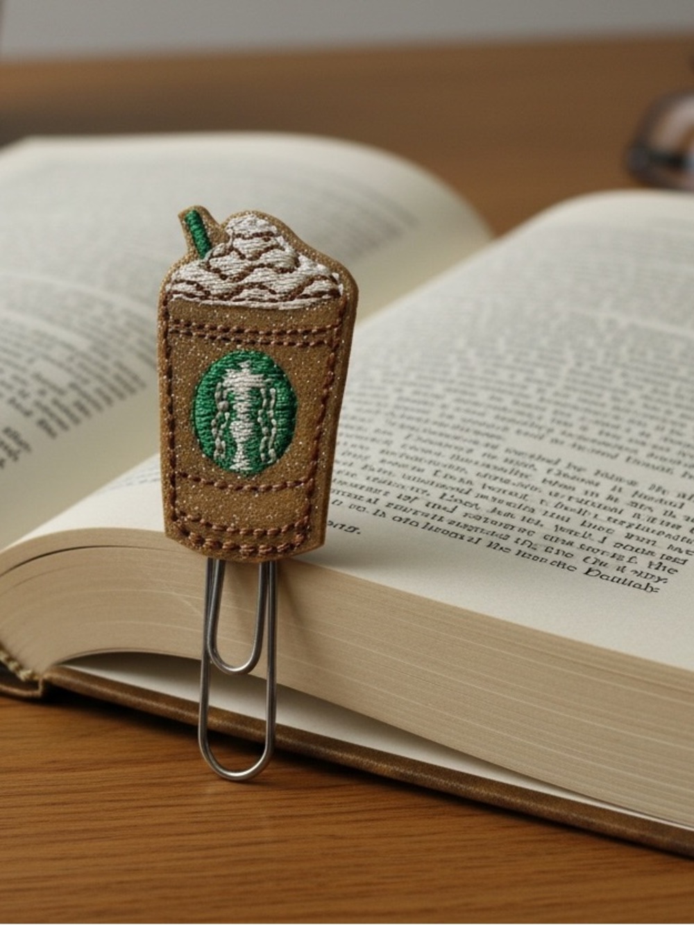 Starbucks Iced Coffee Felt Bookmark Journaling Book Lover Planner